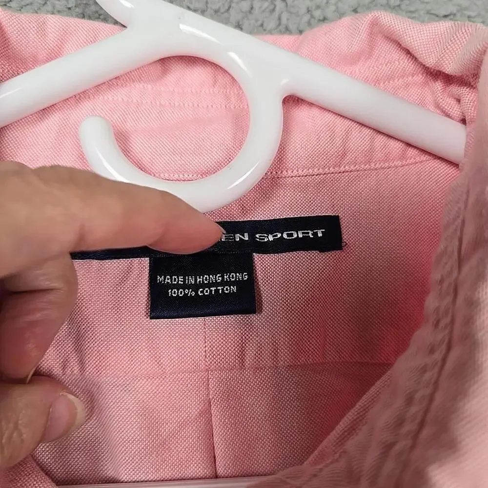 Ralph Lauren Sport Shirt Men Size 14 Pink Button Down Long Sleeve - Picture 8 of 9